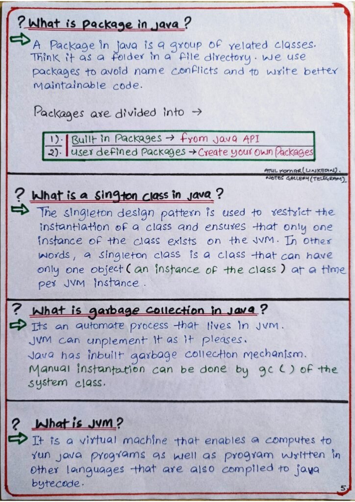 Java Interview Questions and Answers Handwritten page 0005