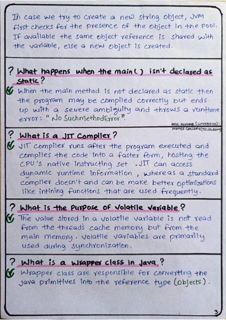 Java Interview Questions and Answers Handwritten page 0008