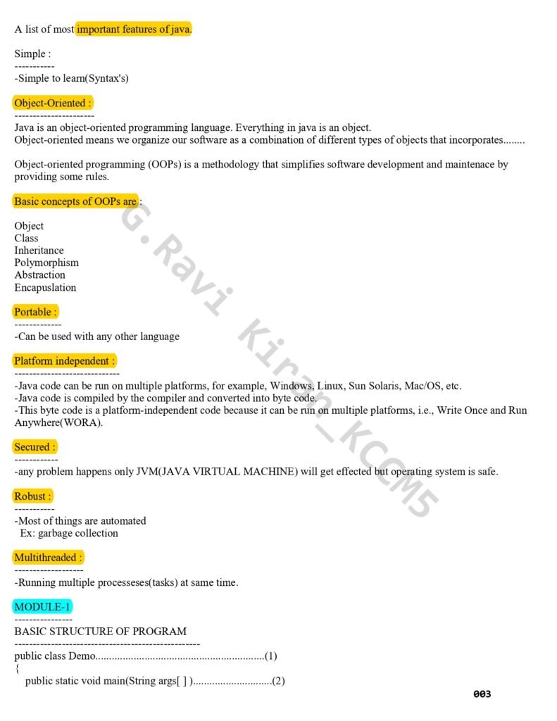 Java Syllabus Module Wise page 0003