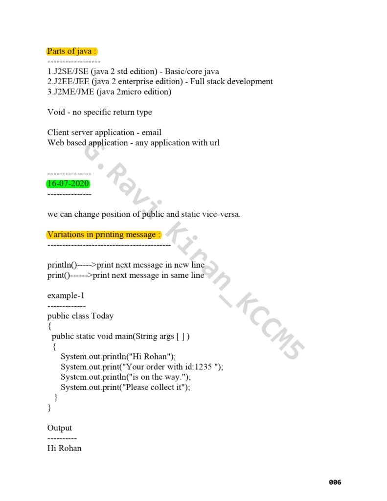 Java Syllabus Module Wise page 0006