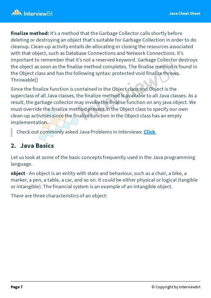 Java cheat sheet page 0008