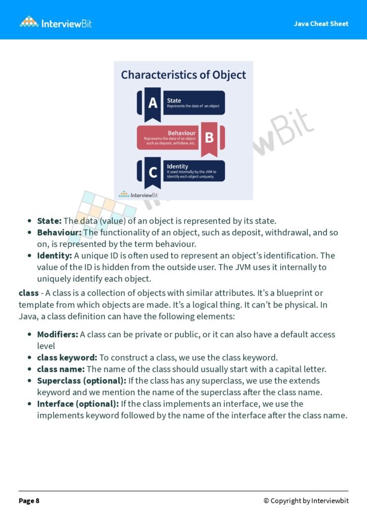 Java cheat sheet page 0009