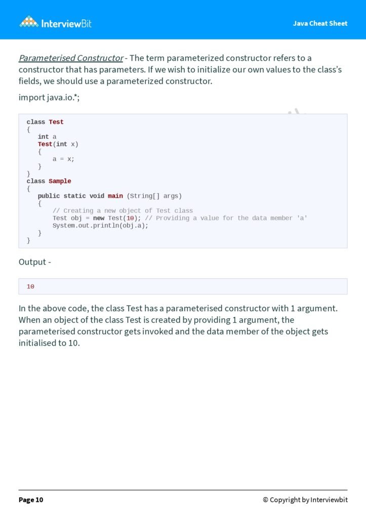 Java cheat sheet page 0011