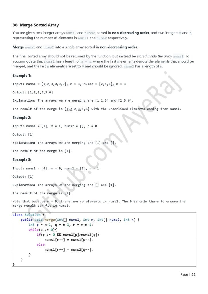 LeetCode Java Practice Solved Questions page 0011