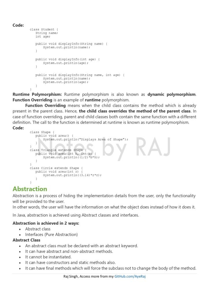 OOP in Java Full Notes page 0005