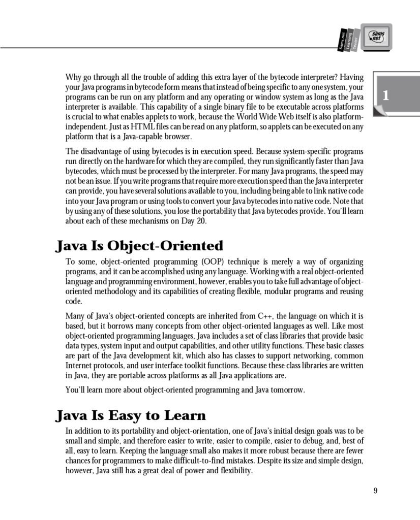 Teach Yourself Java in 21 Days page 0030