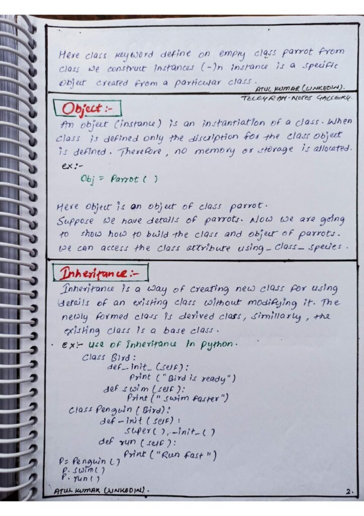 The Full Python Handwritten Notes page 0004