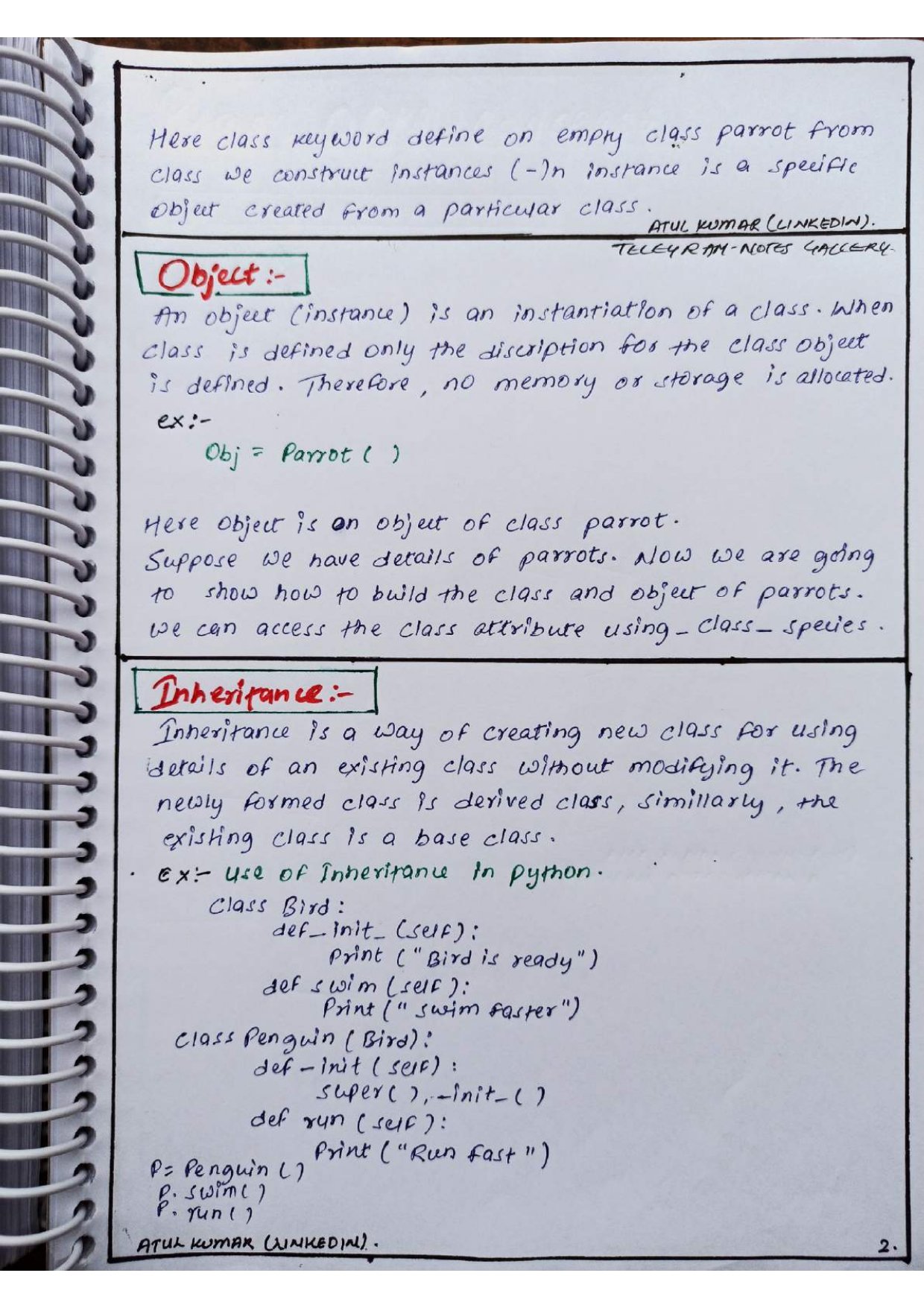 The Full Python Handwritten Notes Connect Programming