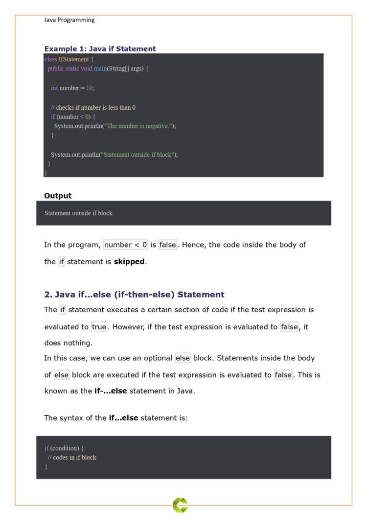 Java Tutorial Conditional Statement PDF Connect 4 Programming