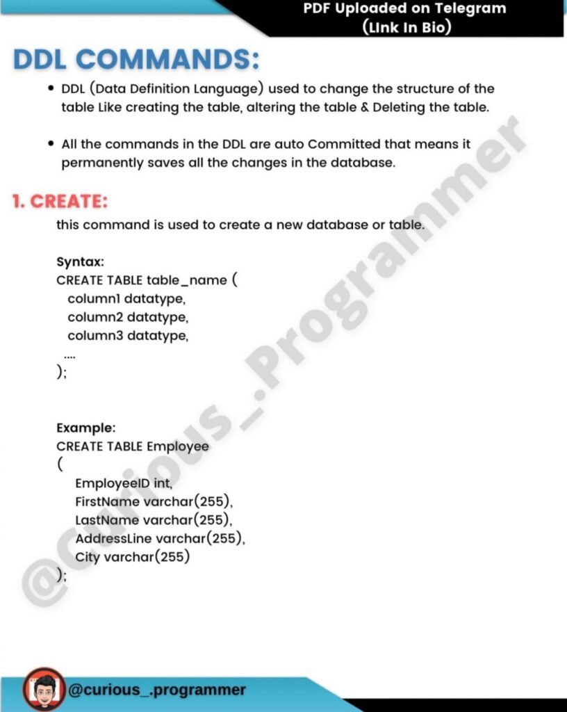 SQL Short Notes Simple Style page 0003