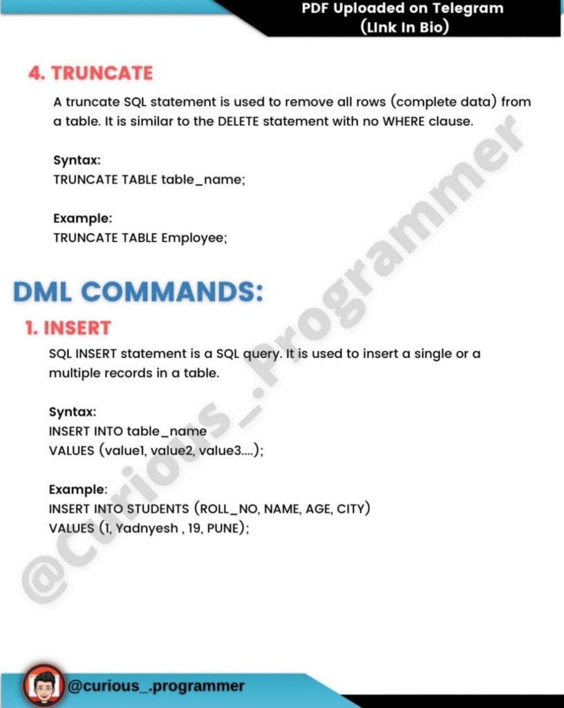SQL Short Notes Simple Style page 0005