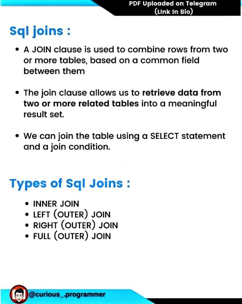 Sql joins Short notes page 0003