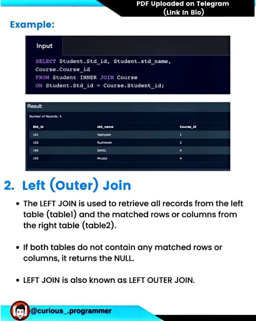 Sql joins Short notes page 0005
