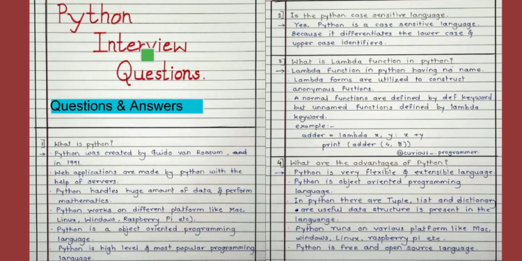 Python Interview Questions & Answers