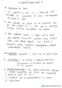 Java Collection Framework Hands Written Notes: Your Comprehensive Guide ...