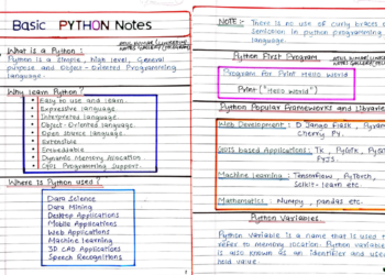 Basic Python Handwritten