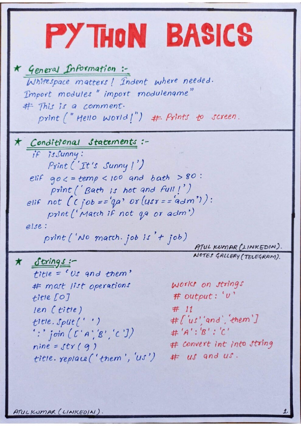 The Full Python Handwritten Notes - Connect 4 Programming