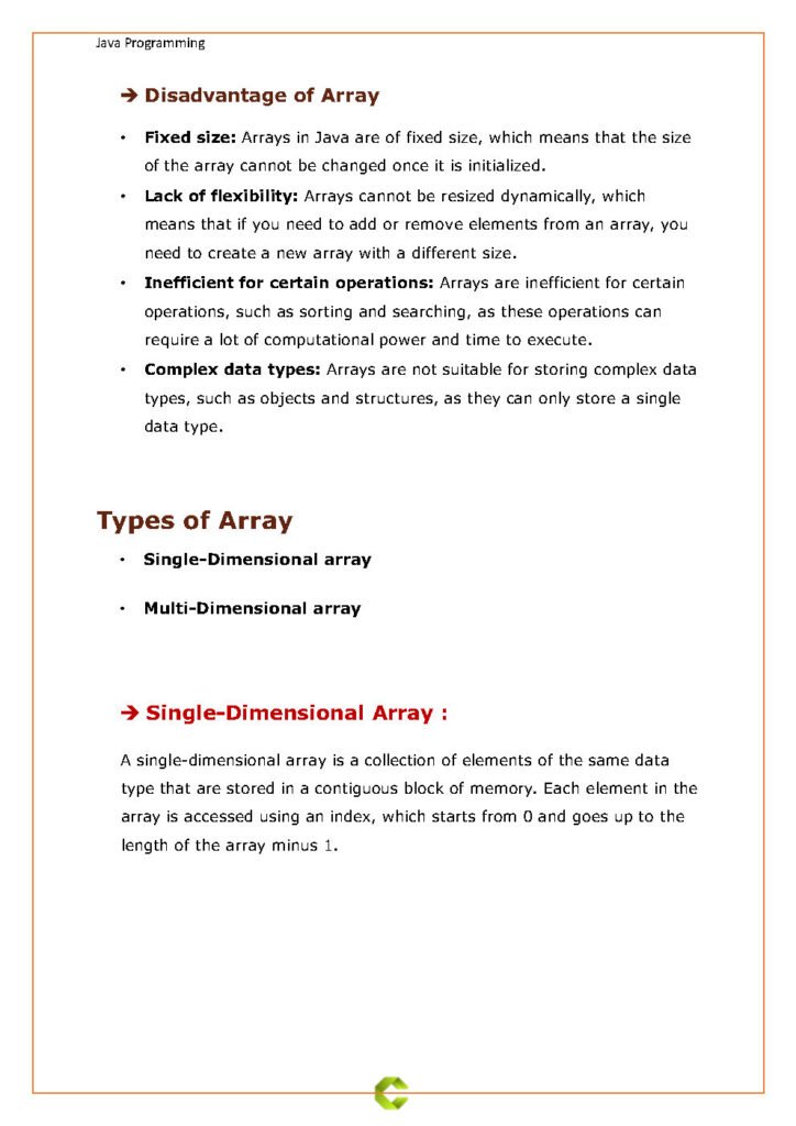 Array in Java Page2