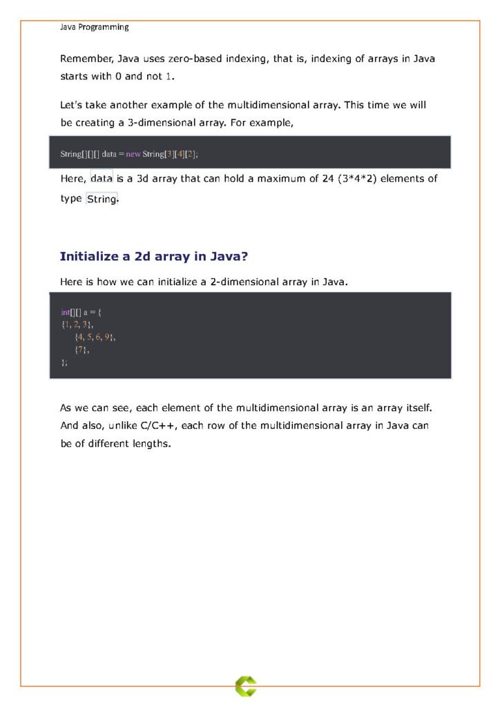 Array in Java Page7