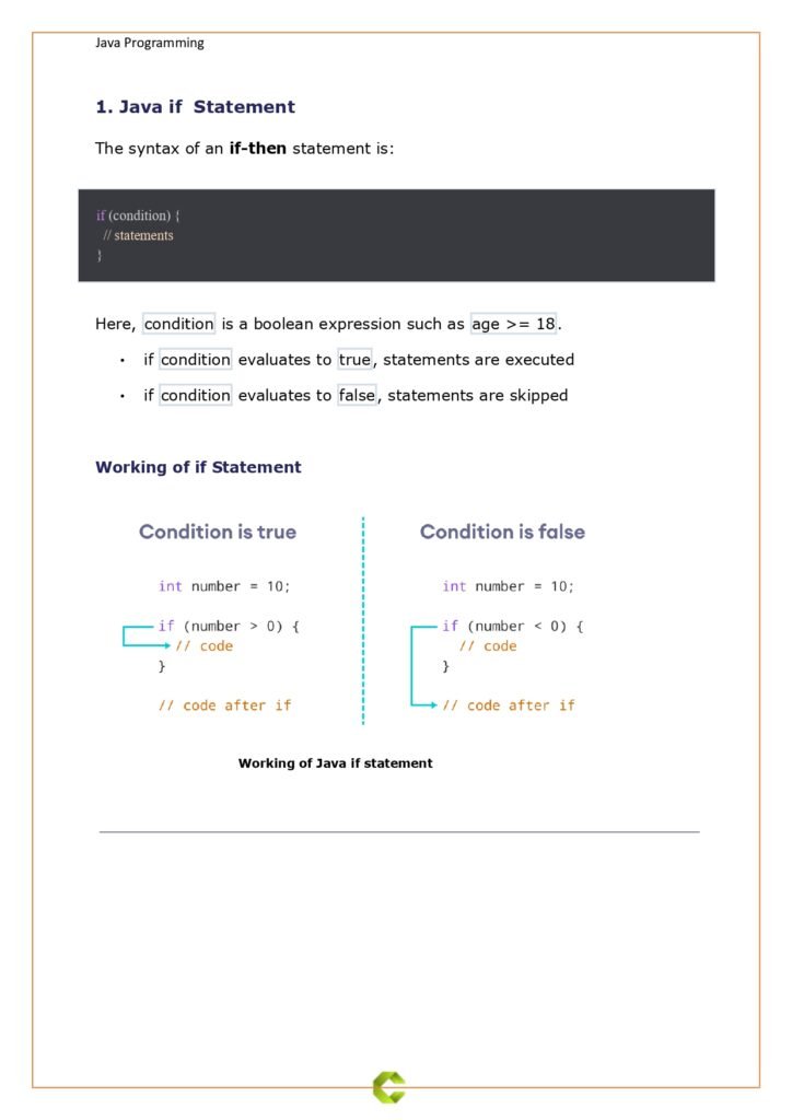 Java Conditional Statement page 0002