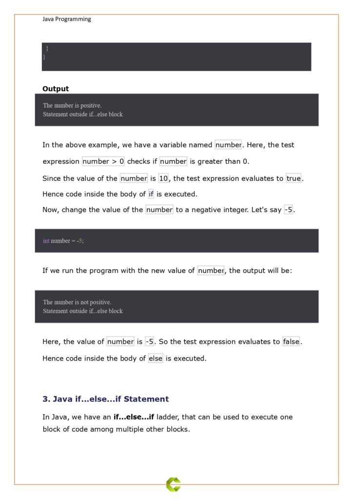 Java Conditional Statement page 0005