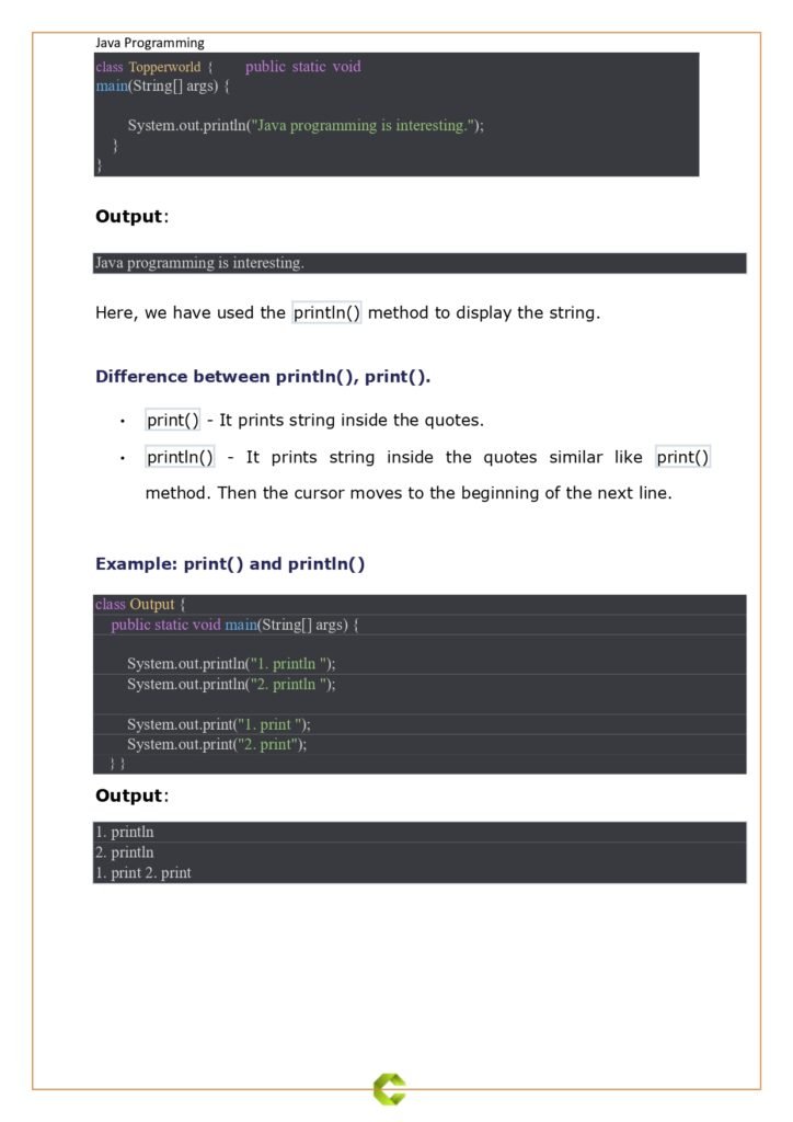 Java Input and output page 0003