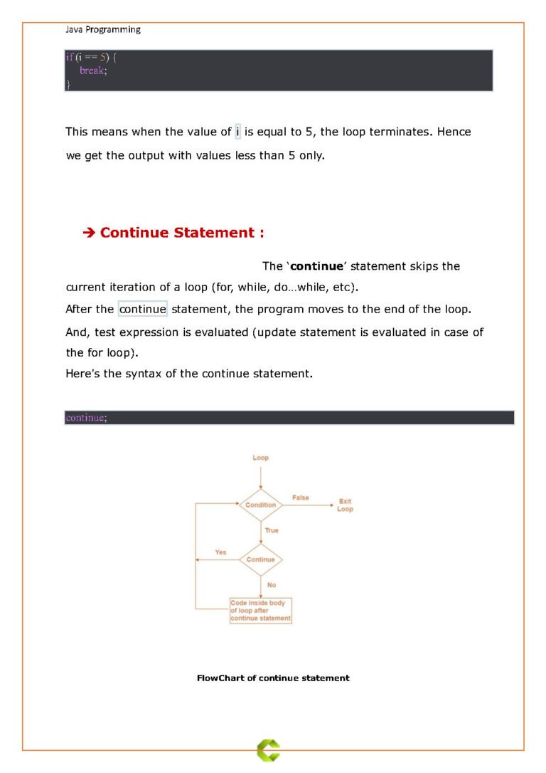 Jump Statement in Java: PDF Guide – Connect 4 Programming