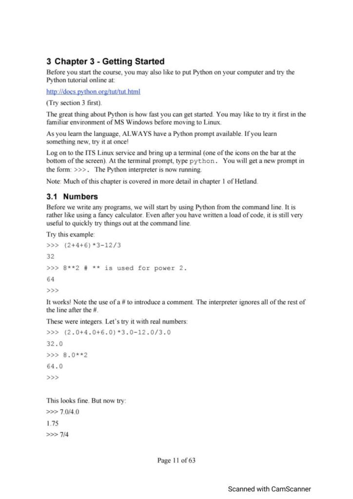 Programming in Python Complete Notes PDF Page11