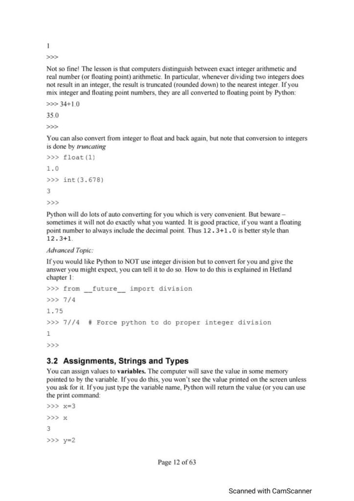 Programming in Python Complete Notes PDF Page12