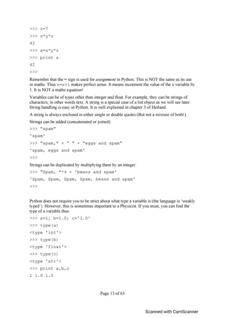 Programming in Python Complete Notes PDF Page13