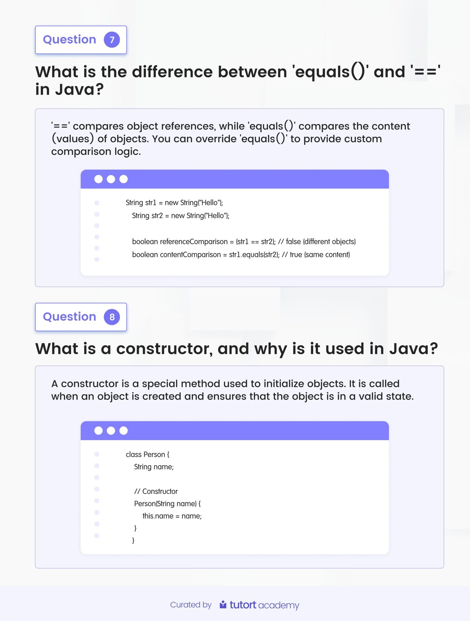 Top 50 Java Interview Questions And Answers PDF - Connect 4 Programming