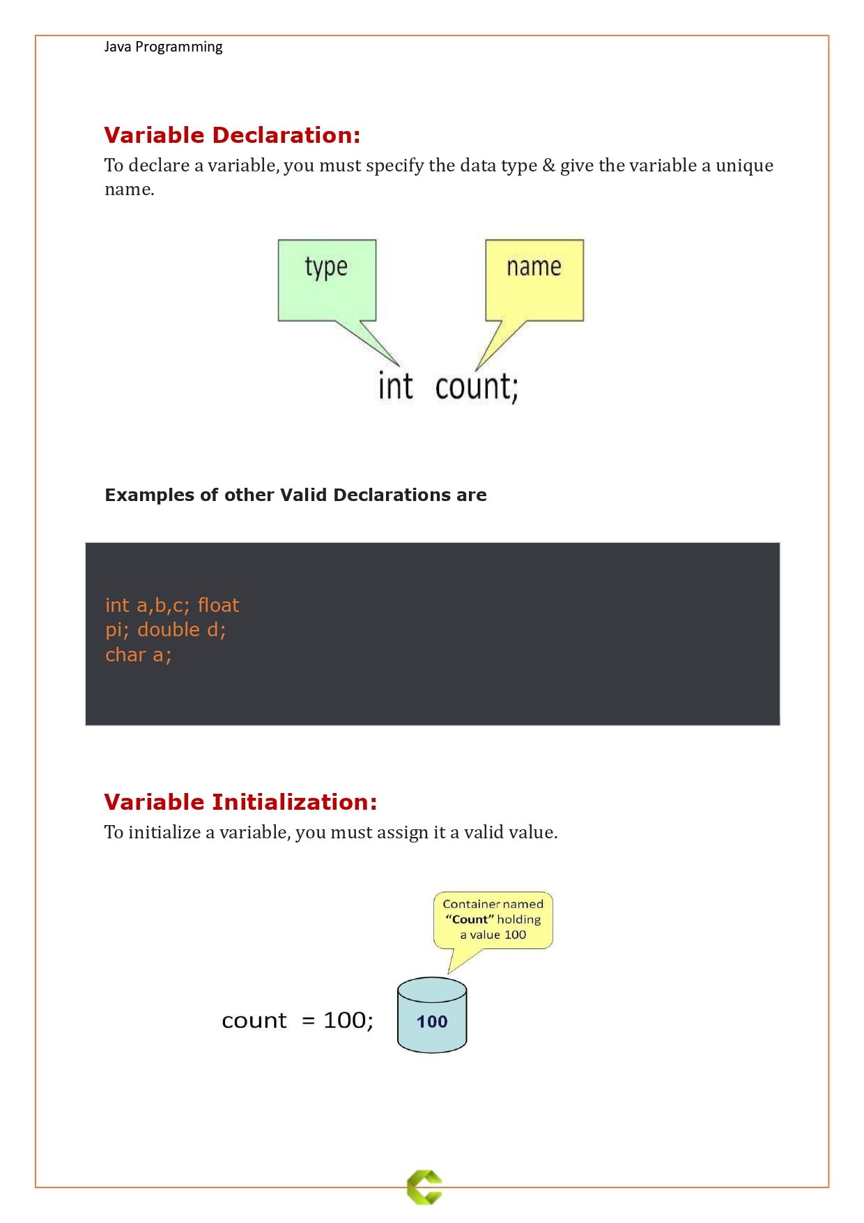 Java Tutorial Variables In Java Pdf Connect 4 Programming 5285