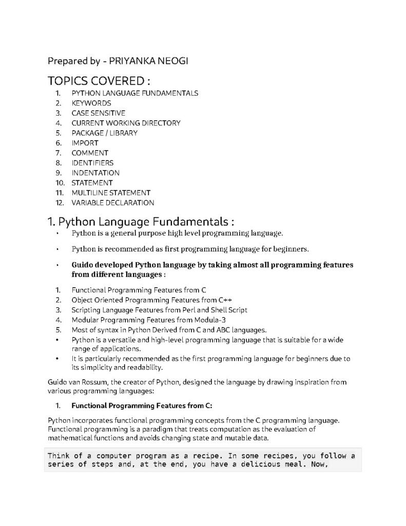 Python Basics Introduction PDF