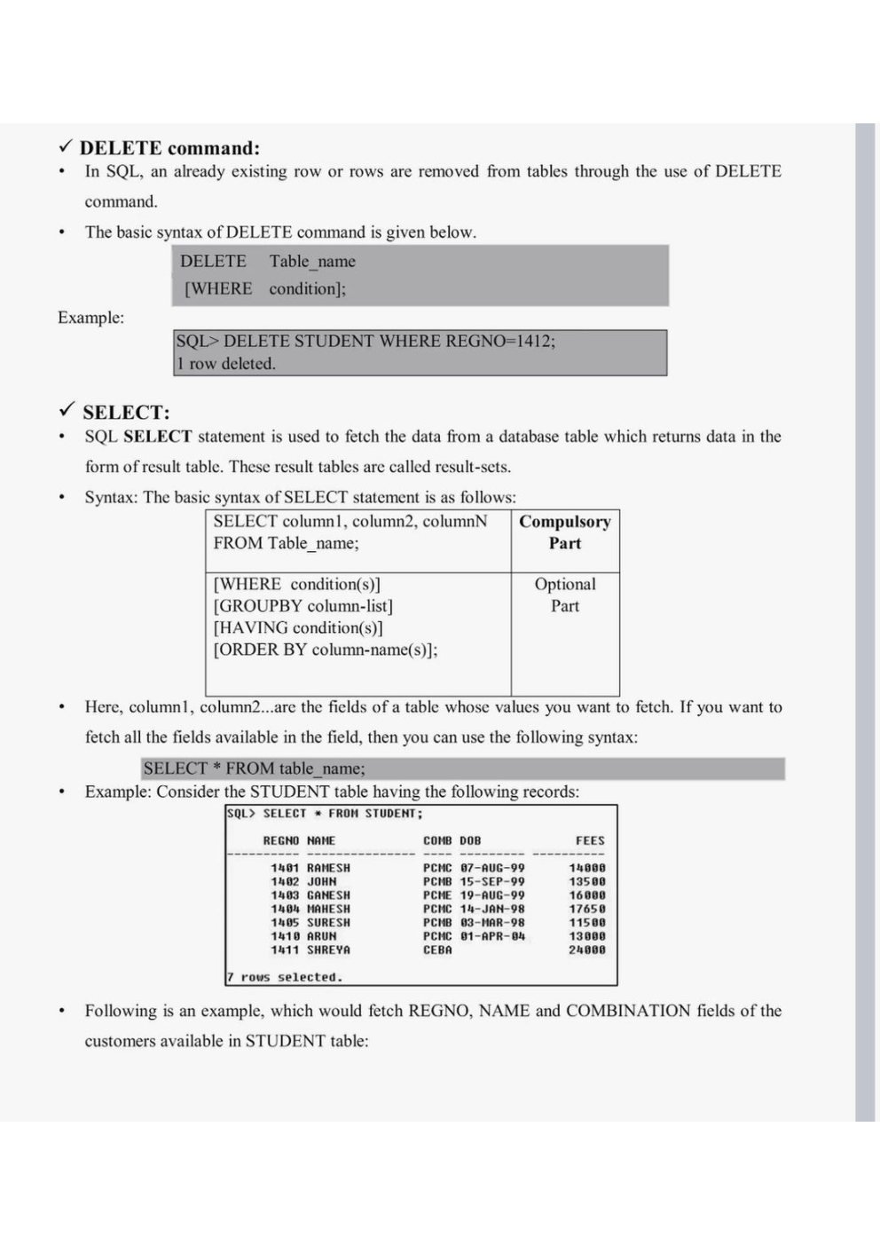 SQL Notes (PDF): Your Comprehensive Companion to Mastering Structured ...