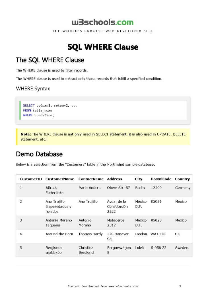 SQL Tutorial From Scratch Page10