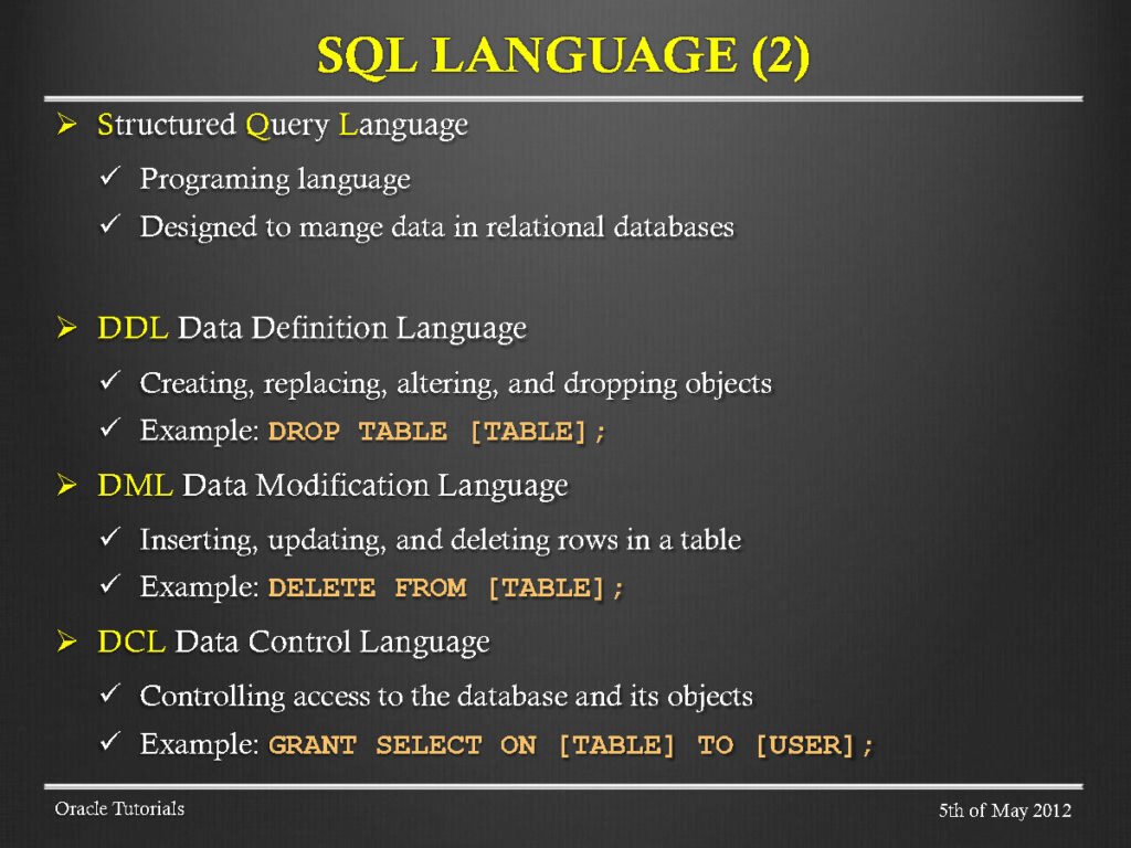 SQL and Advanced SQL Page4