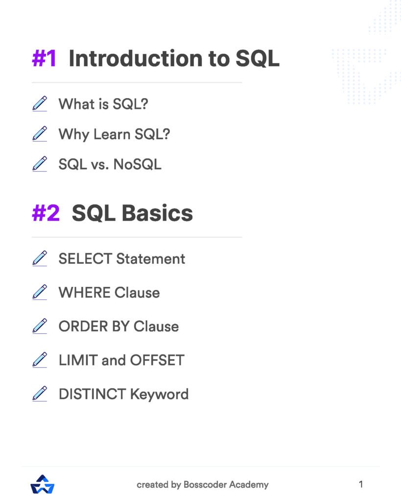 The Ultimate SQL Guide Page3