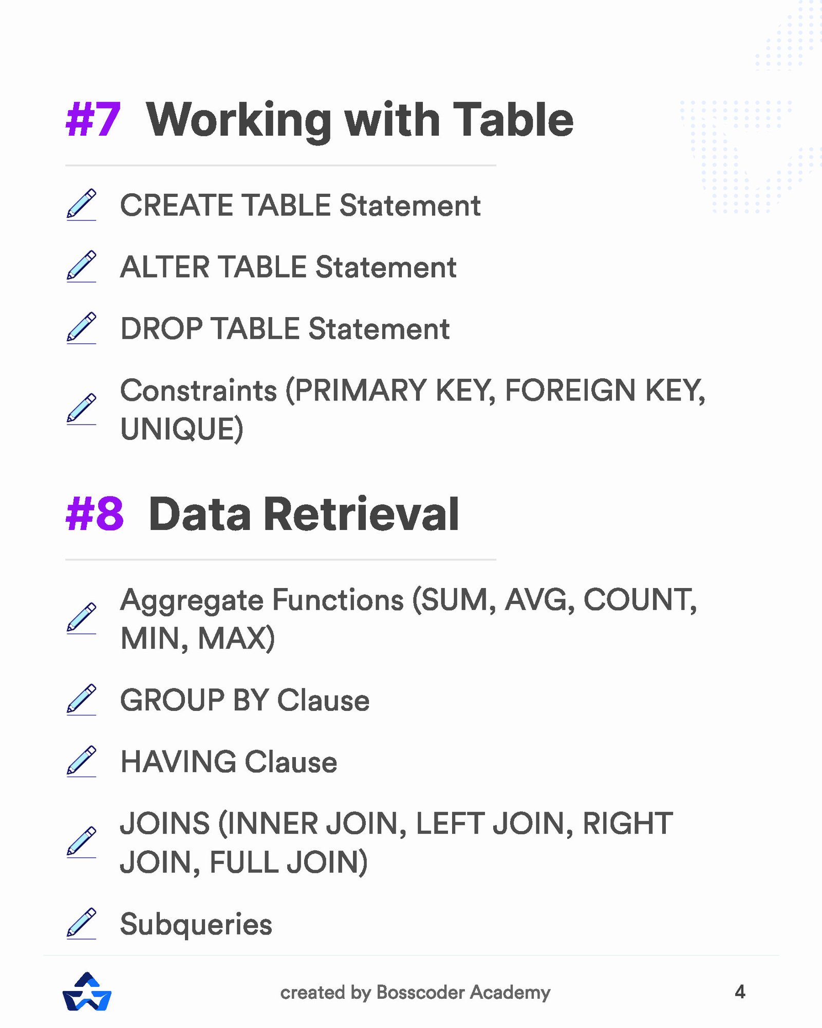 The Ultimate SQL Guide - Connect 4 Programming