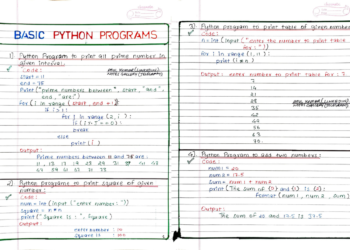 Basic Python Revision Notes: A Quick Refresher for Python Programmers ...