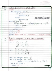 Basic Python Programs Handwritten PDF - Connect 4 Programming
