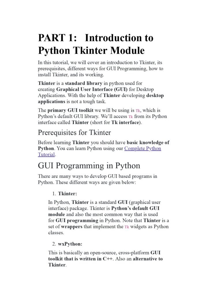 Tkinter GUI Projects With Python page 0009