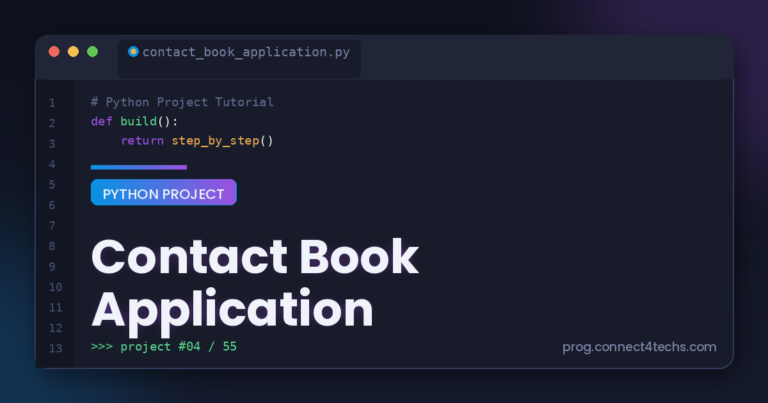 Contact Book Application Py Project Guide