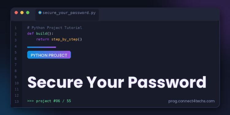 Secure Your Password Python project tutorial