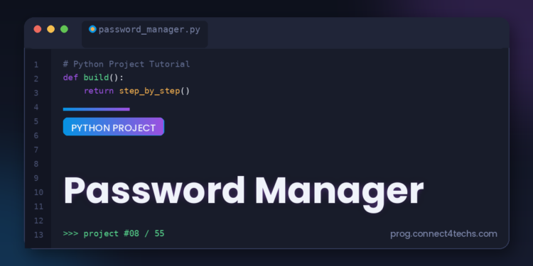 Password Manager Python project tutorial