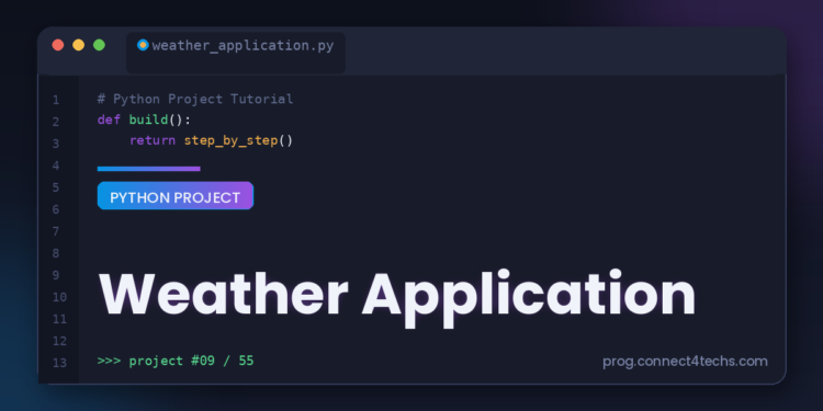 Weather Application Python project tutorial
