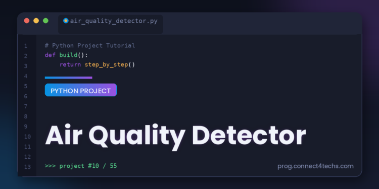 Air Quality Detector Python project tutorial