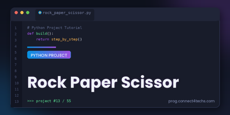 Rock Paper Scissor Python project tutorial