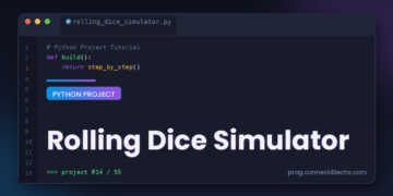 Rolling Dice Simulator Python project tutorial