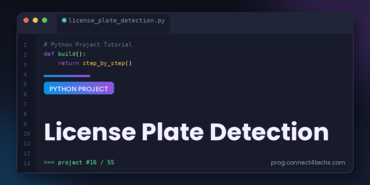 License Plate Detection Python project tutorial