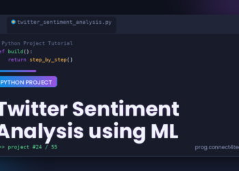 Twitter Sentiment Analysis using ML Python project tutorial